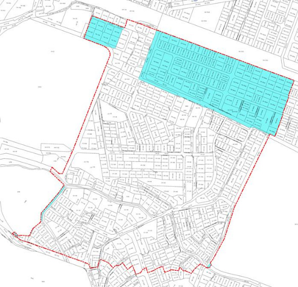 							광명7구역 공공재개발사업지구 (푸른 부분이 추가 편입된 지역)