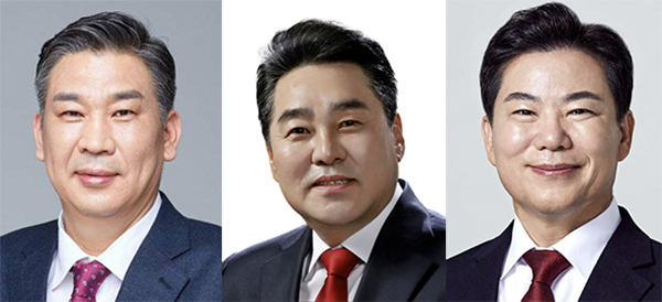 사진 왼쪽부터 국민의힘 최승재 국회의원(비례), 권태진 예비후보, 김기남 예비후보